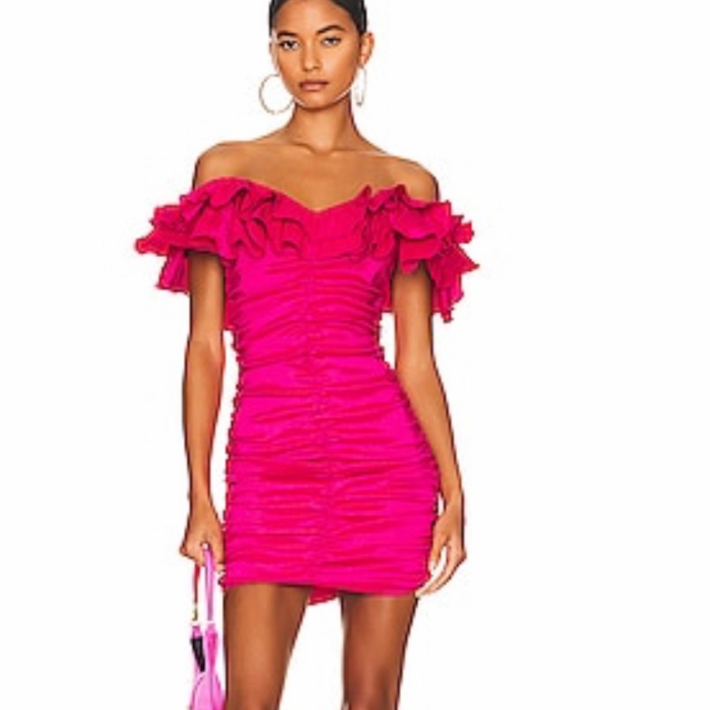Lovers and friends off the shoulder ruched gorgeous dress
